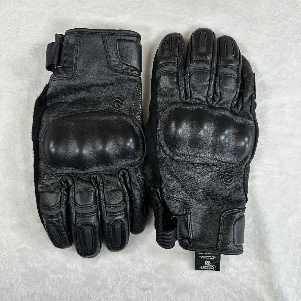 Reax Cyclone WP Motorcycle Gloves 3XL Black Leather Waterproof Armored Riding